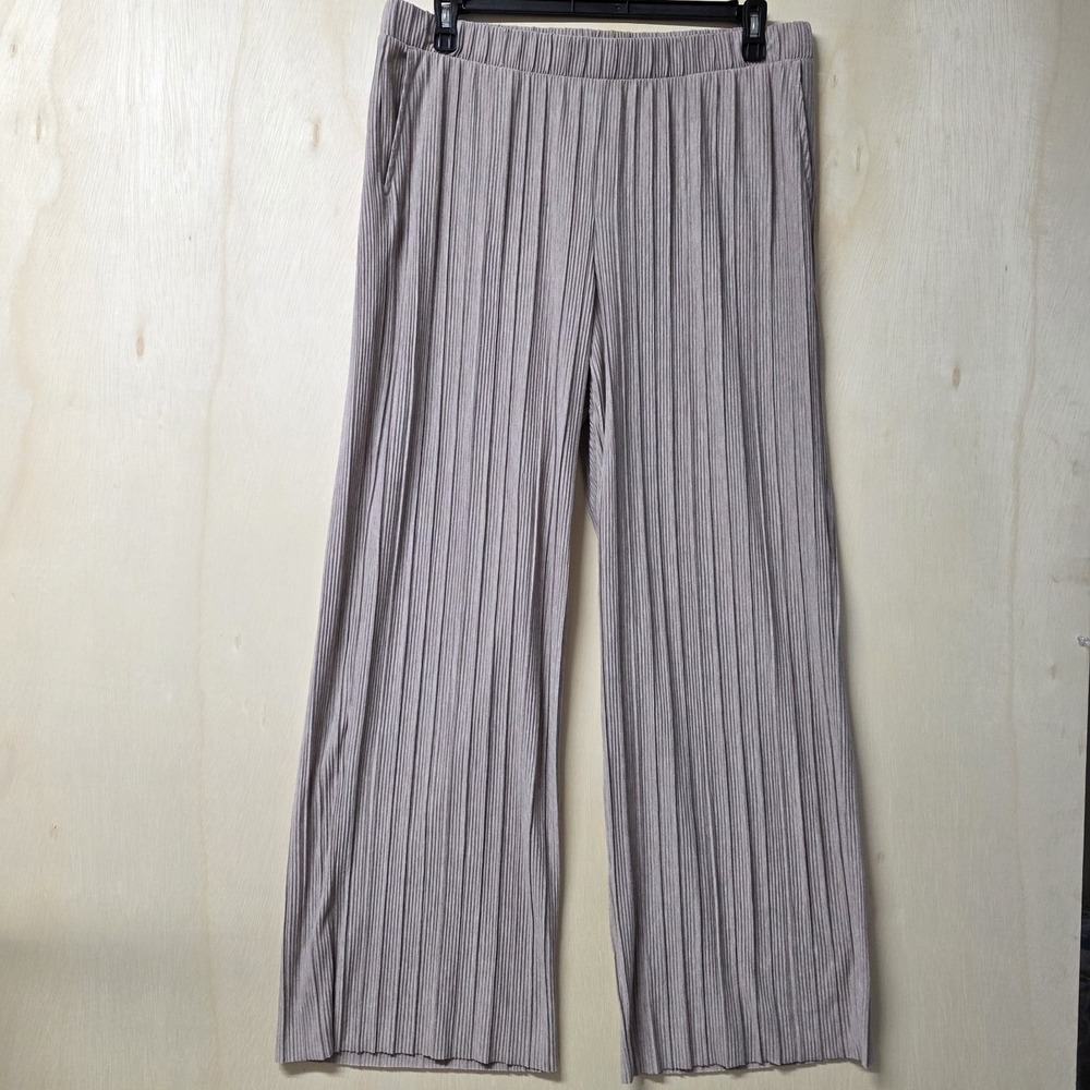 Pure Jill Elements Pleated Wide Leg Pants Womens L Pink Pull On Lounge - Picture 4 of 16